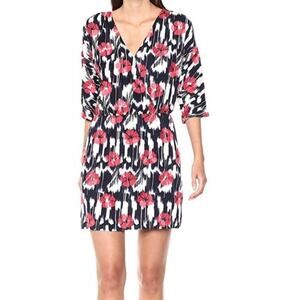 Trina Turk Embroidered wrap style Poppy Dress Size Large